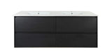 HERA 1500mm Wall-Hung Vanity - Black Oak