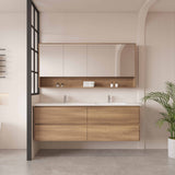 HERA 1500mm Wall-Hung Vanity - Elegant  Oak