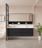 HERA 1800mm Wall-Hung Vanity - Black Oak