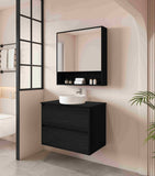 HERA 750mm Wall-Hung Vanity - Black Oak