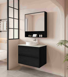 HERA 750mm Wall-Hung Vanity - Black Oak