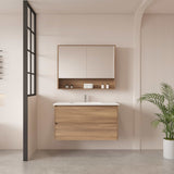 HERA 900mm Wall-Hung Vanity - Elegant  Oak