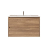 HERA 900mm Wall-Hung Vanity - Elegant  Oak