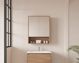 HERA 600mm Shaving Cabinet - Elegant Oak