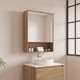 HERA 600mm Shaving Cabinet - Elegant Oak