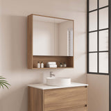 HERA 750mm Shaving Cabinet - Elegant Oak