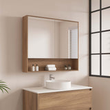 HERA 900mm Shaving Cabinet - Elegant Oak