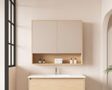 HERA 900mm Shaving Cabinet - Tas Oak