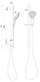 Kara Rail Shower with integrated water inlet - Matt Black