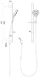 Kara Rail Shower - Chrome