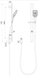 Seto Rail Shower - Chrome