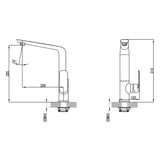 Ikon Kiama Sink Mixer - Matt Black & Rose Gold