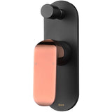 Ikon Kiama Wall Mixer Diverter - Matt Black & Rose Gold