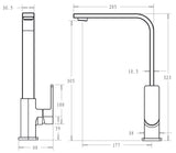 Flores Sink Mixer II - Matt Black