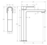 Flores Basin Mixer Tall - Chrome