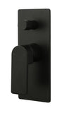 Flores Shower & Bath Mixer Diverter - Matt Black