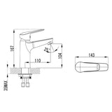 Ikon Sulu basin Mixer - Chrome