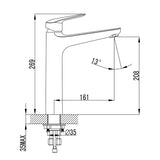 Ikon Sulu basin Mixer Tall - Chrome