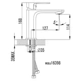 Ikon Seto basin Mixer - Chrome & White