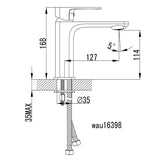Ikon Seto basin Mixer - Matt Black