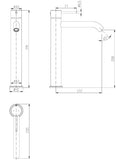 Ikon Hali Basin Mixer Tall - Brushed Nickel