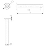 Ikon Hali bath spout - Brushed Nickel