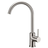 Ikon Hali Gooseneck Kitchen Sink Mixer - Brushed Nickel