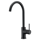 Ikon Hali Gooseneck Kitchen Sink Mixer - Matt Black
