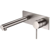 Ikon Hali Wall Spout & Mixer Combination - Brushed Nickel