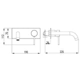 Coral II Wall Spout & Mixer Combination - Brushed Nickel