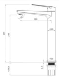 Solange Basin Mixer Tall - Brushed Nickel