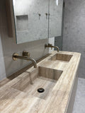 Ikon Hali Curved bath spout - Brushed Nickel