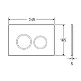 Mercio R&T Round Flush Plate - Gunmetal