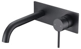 Ikon Hali II Wall Spout & Mixer Combination - Matt Black