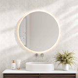 Luna LED Round Mirror 900mm - with Adjustable LED Lighting