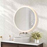 Luna LED Round Mirror 750mm - with Adjustable LED Lighting