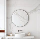 Maia 600/750/900mm LED Round Mirror – Gun Metal Frame