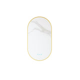 Maia 500×900mm LED Oval Mirror – Brushed Gold Frame
