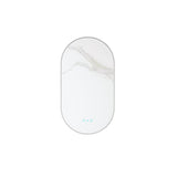 Maia 500×900mm LED Oval Mirror – Brushed Nickel Frame