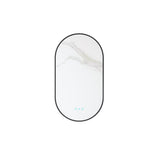 Maia 500×900mm LED Oval Mirror – Matt Black Frame