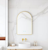 Maia 600×900mm LED Arch Mirror– Brushed Gold Frame