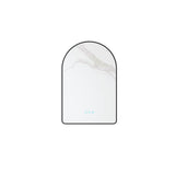 Maia 600×900mm LED Arch Mirror– Matt Black Frame