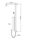 Eva Twin hose Deluxe Combo Shower Set - Matt Black