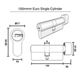 100mm Euro Single Cylinder