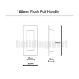 100mm x 50mm Sliding Flush Pull