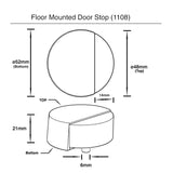 Round Button Shape Door Stop - Brushed Gold