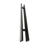 Cream Stone Faced 1200mm Door Pulls - Matt Black