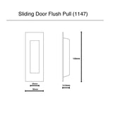 Sliding Door Flush Pull 120mm x 50mm