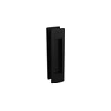 Matt Black Rectangle Sliding Flush Pulls (Pair) - 150mm x 38mm