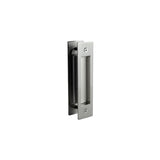 Satin Nickel Rectangle Sliding Flush Pulls (Pair) - 150mm x 38mm